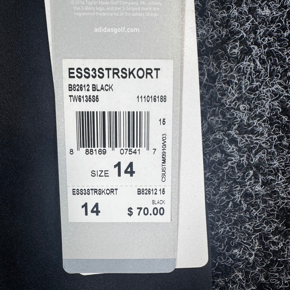 Adidas Golf Essentials 3-Stripes Skort Black Size 14 B82612 NWT - Picture 3 of 6